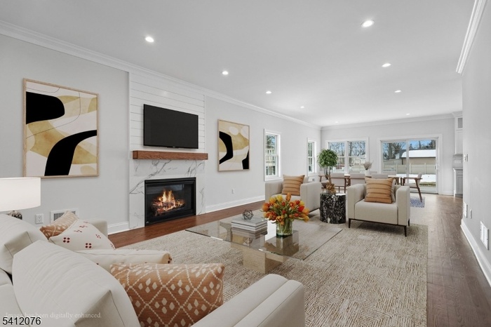 Virtually staged Family Rm