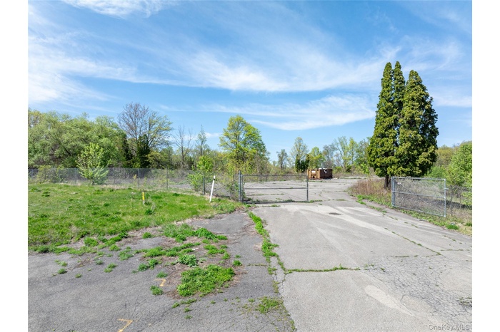View of road with a gate