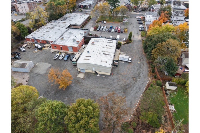 Aerial view of an industrial area