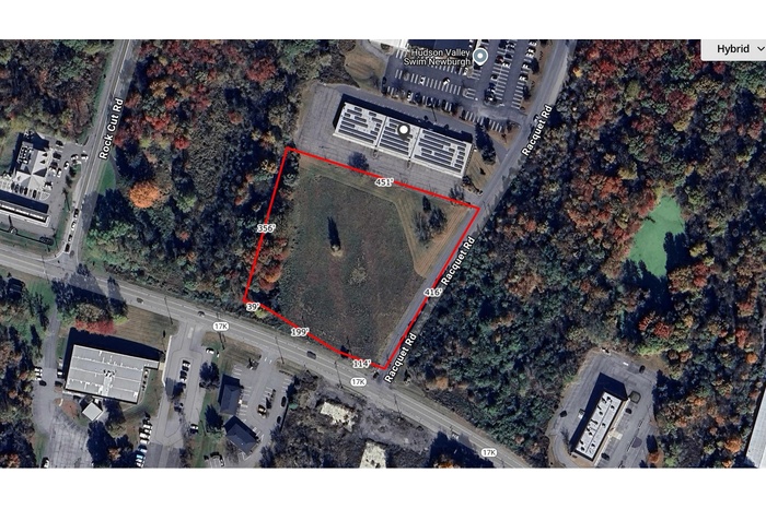 Aerial view of property's location featuring property boundaries highlighted