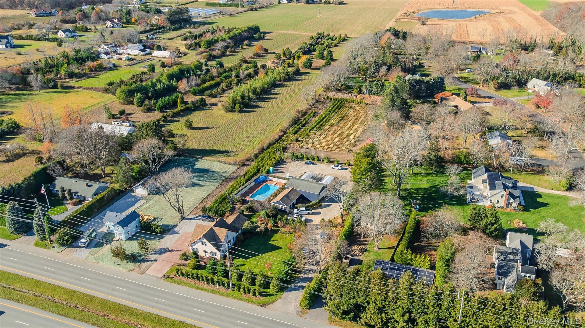 View of property with rural landscape & farmland