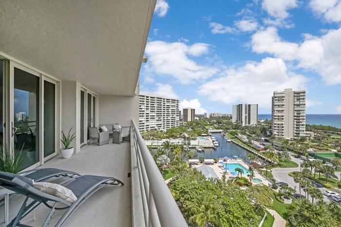 Spacious balcony.