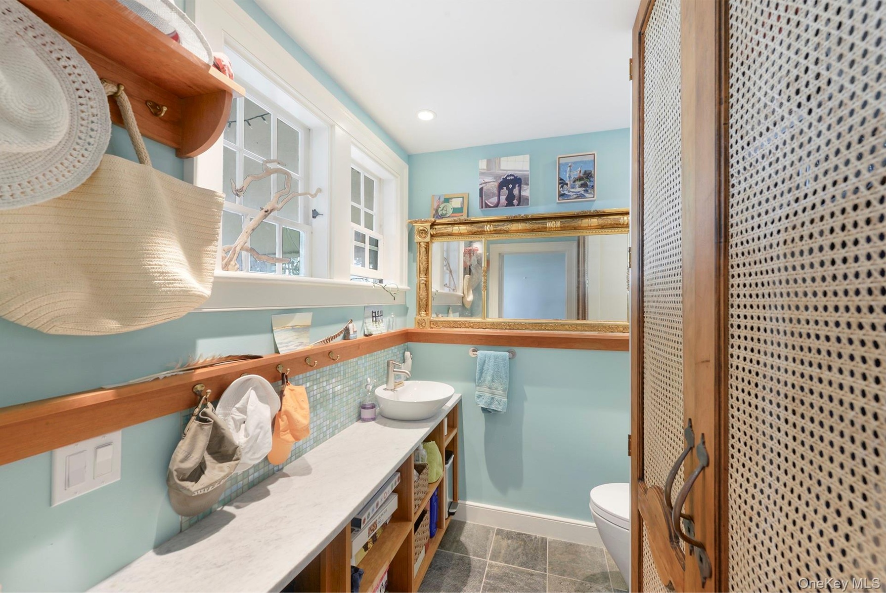 First floor powder room