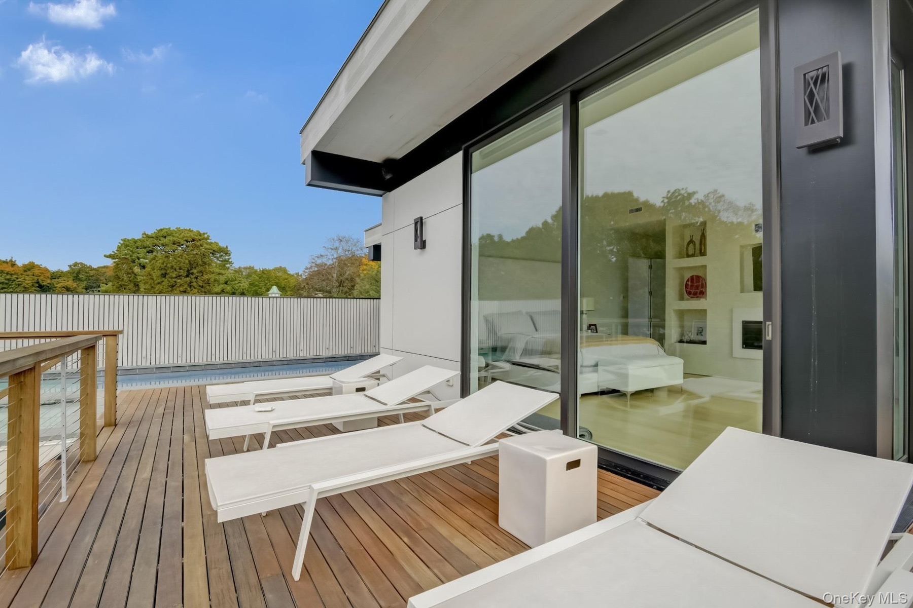 Deck featuring a pool