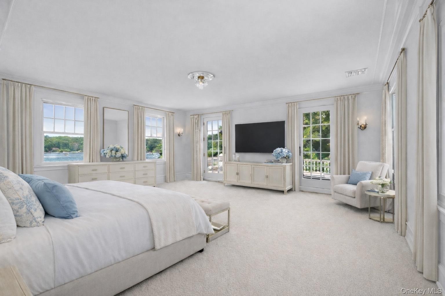 Primary Bedroom - virtually staged furniture