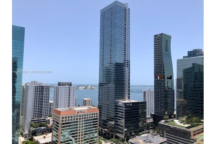 Great city view and entrance to Key Biscayne