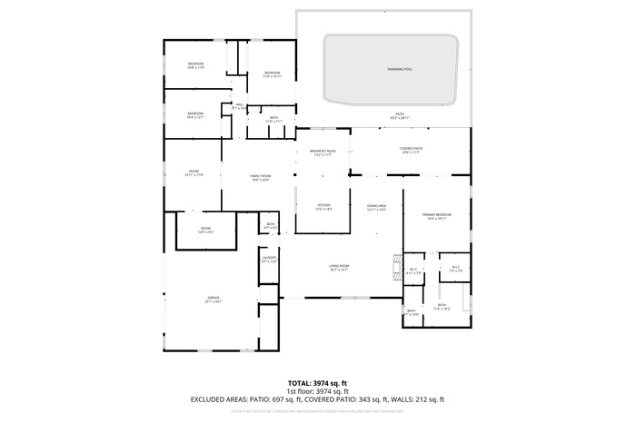 Split bedroom Open Layout