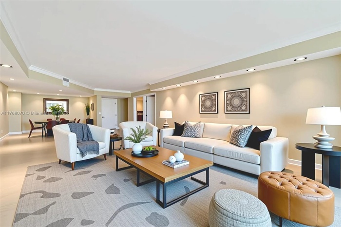 Room has been virtually staged with furniture