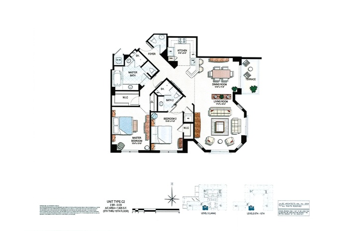 UNFURNISHED ANNUAL RENTAL 2/2.5 BATHS