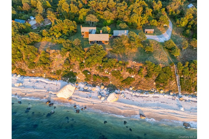 Aerial overview of property's location on the Long Island Sound