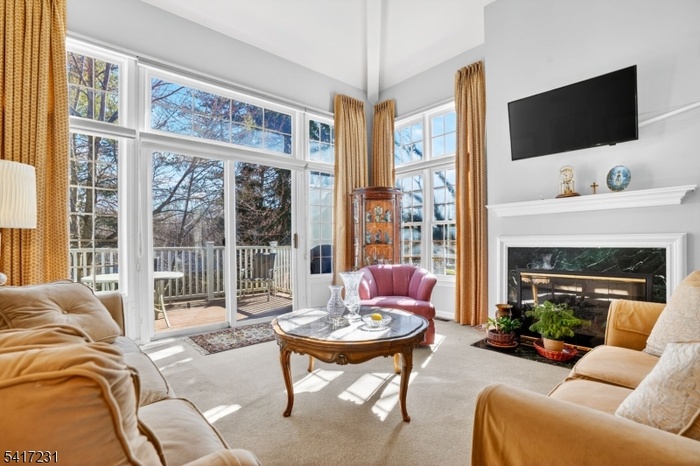 Living room view to deck