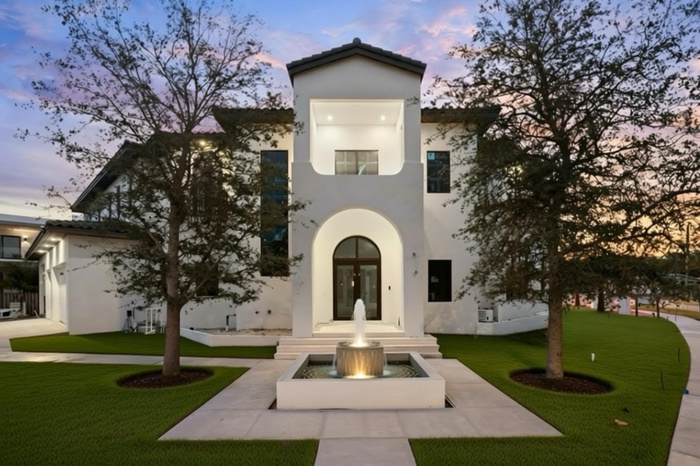 AI enhanced - grass & fountain