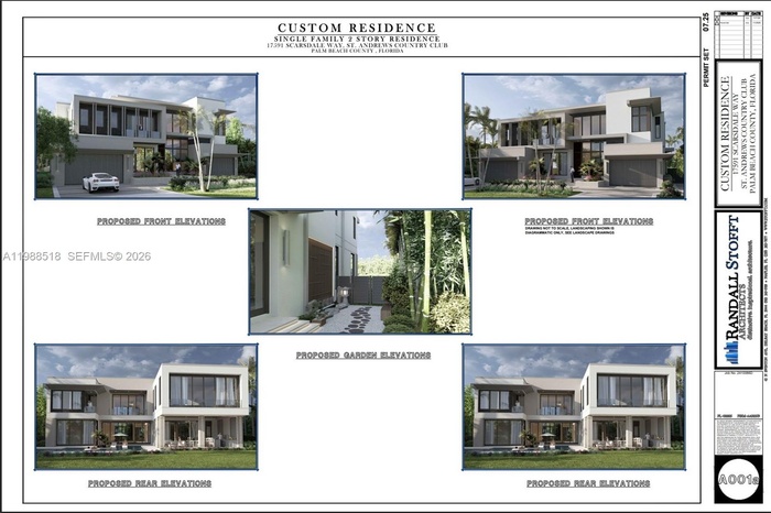 Front and Rear Home Elevation Plans