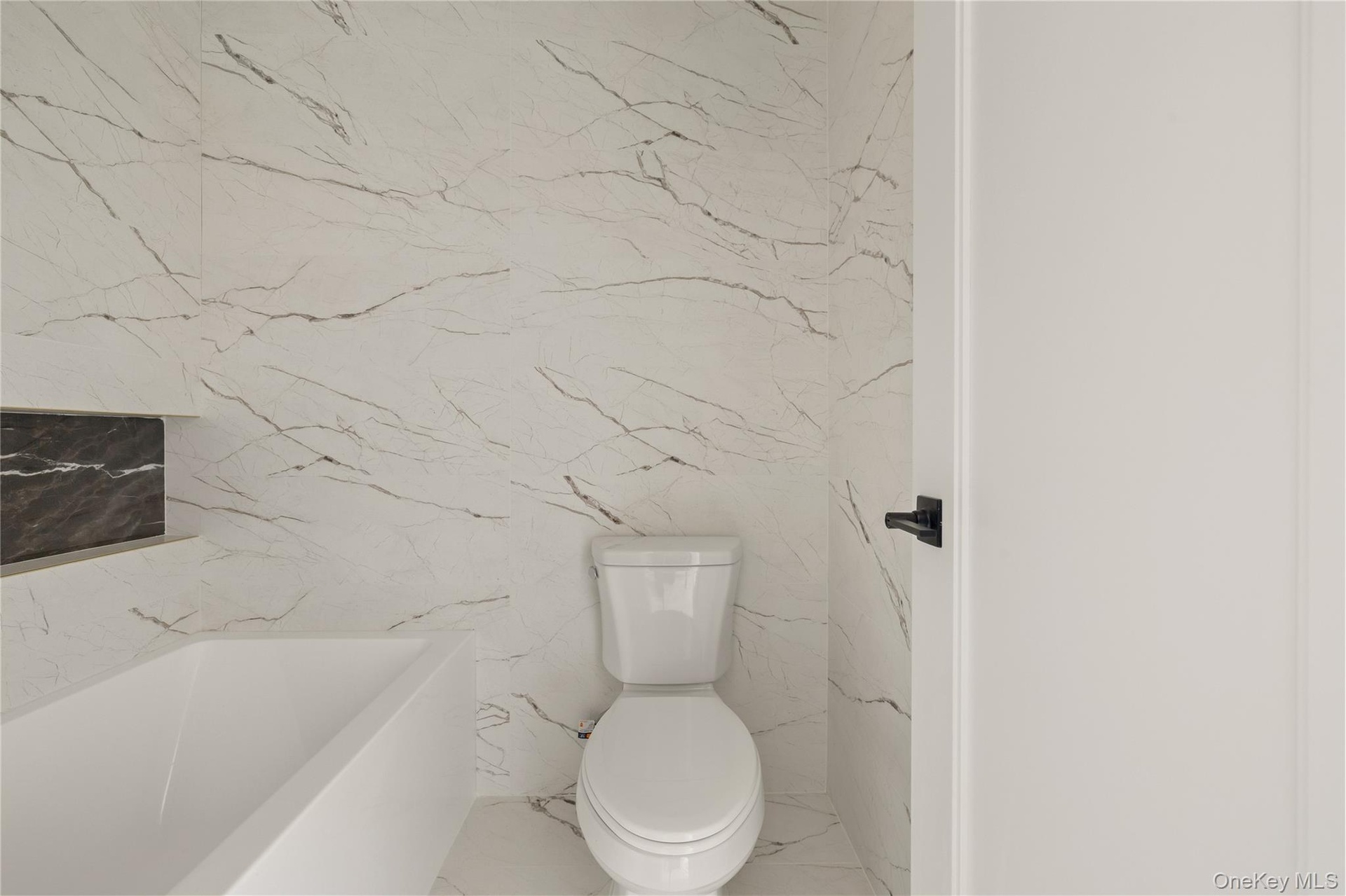 Full bathroom with toilet and a bathtub