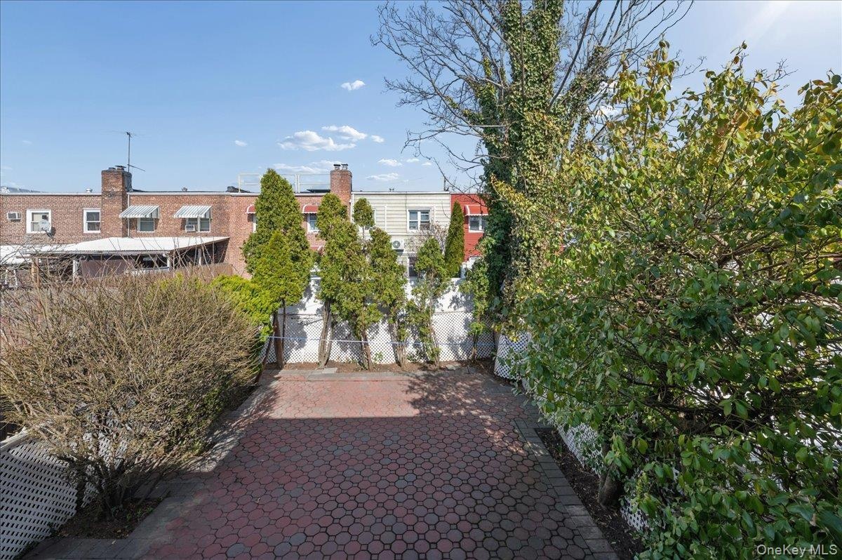 Aerial view of backyard