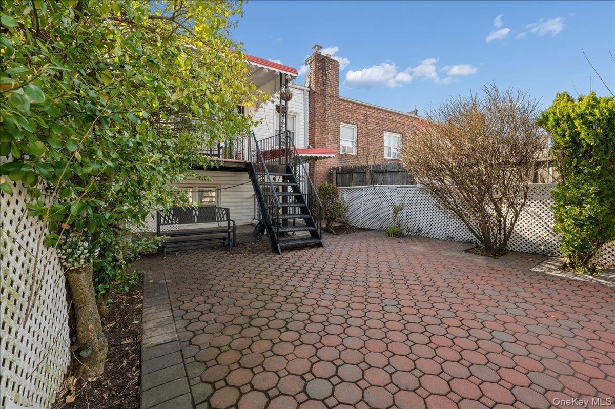 Backyard view of house