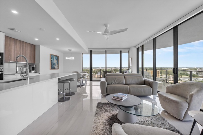 Open Living Space with City & Ocean Views