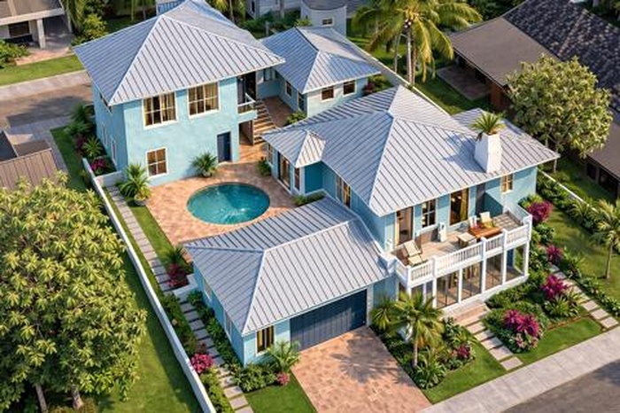 Fully Approved 4,936 sq ft multi-structure compound in Delray's historic district. Renderings are for illustrative purposes and based on approved plan