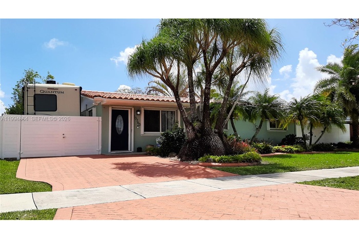 Stamped concrete driveway