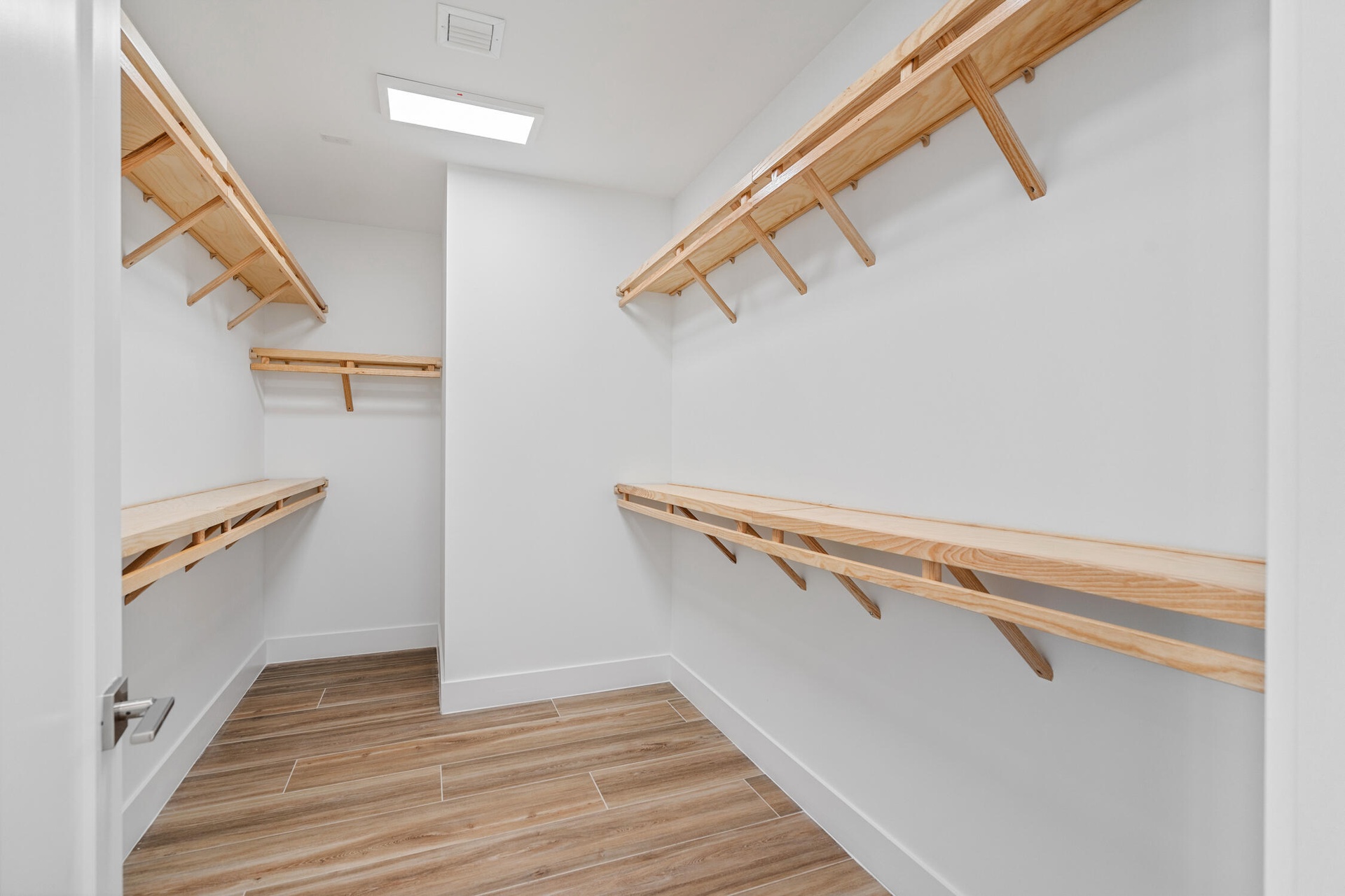 Spacious walk-in closets.