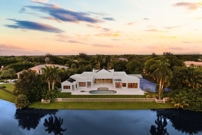 Lakefront Estate Long Lake Boca Raton FL. This image has been digitally altered.