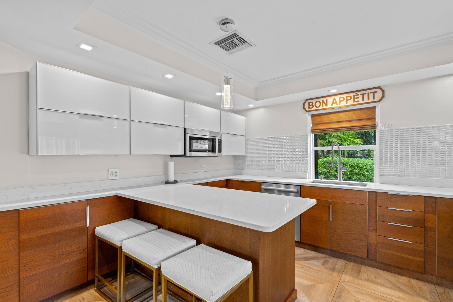 Updated modern kitchen.