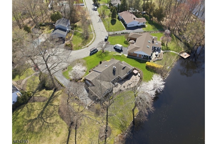 Aerial of Home and Lake