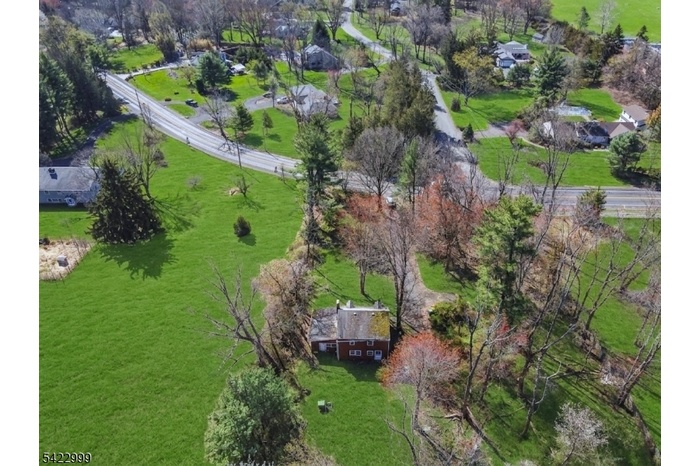 Aerial view of rear yard