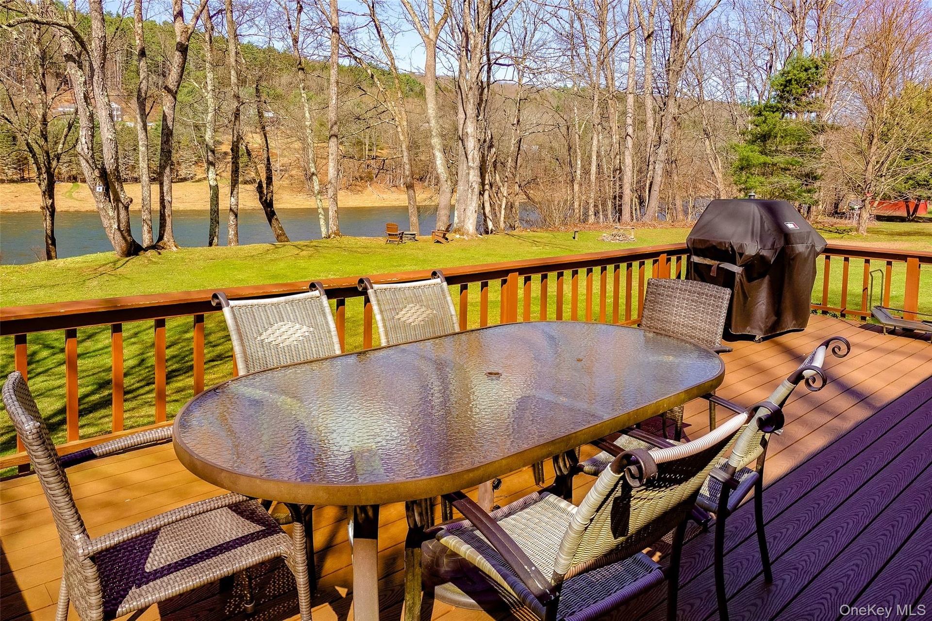 rear deck overlooking the river