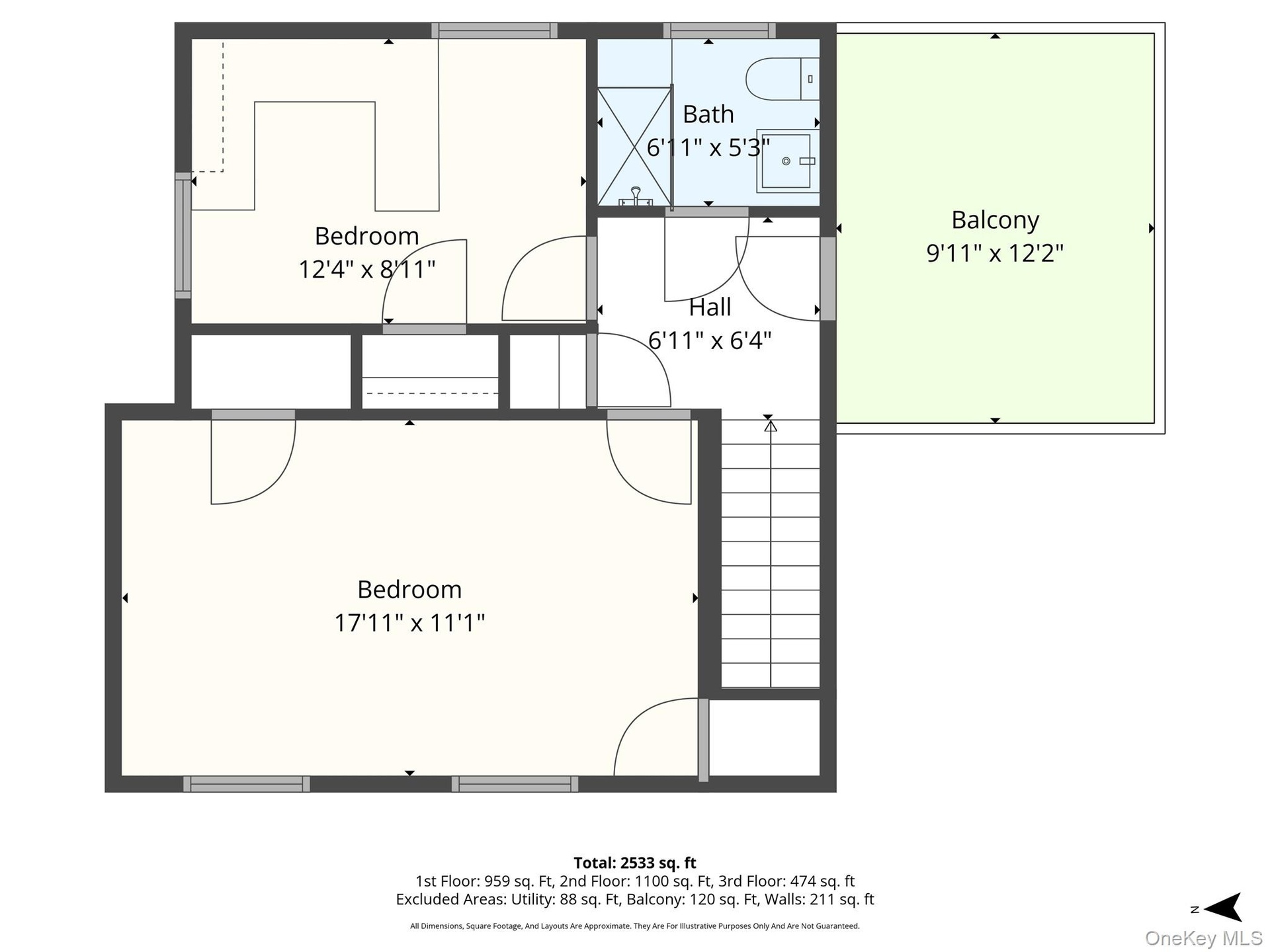Floor plan of second floor