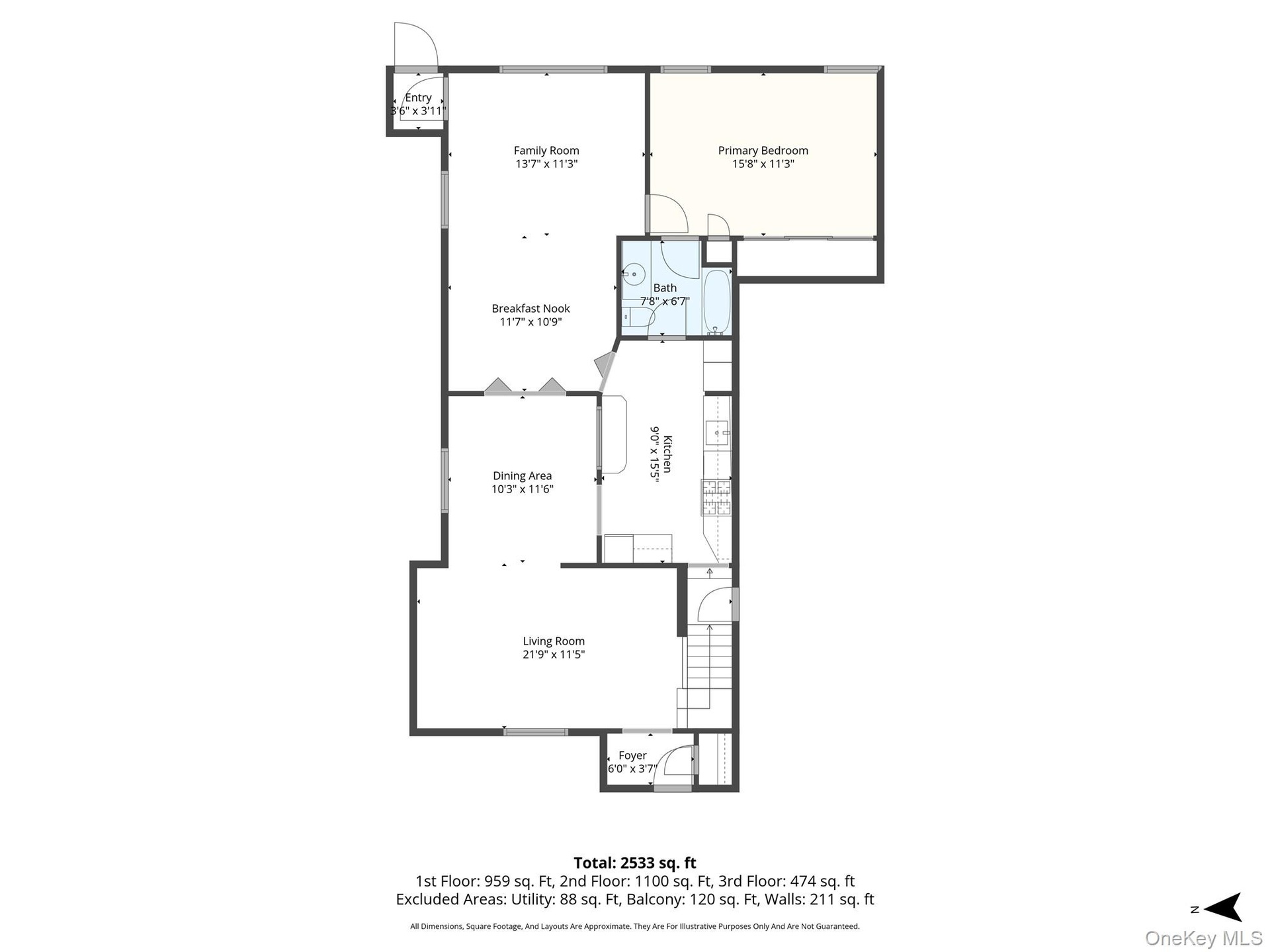 Floor plan of first floor