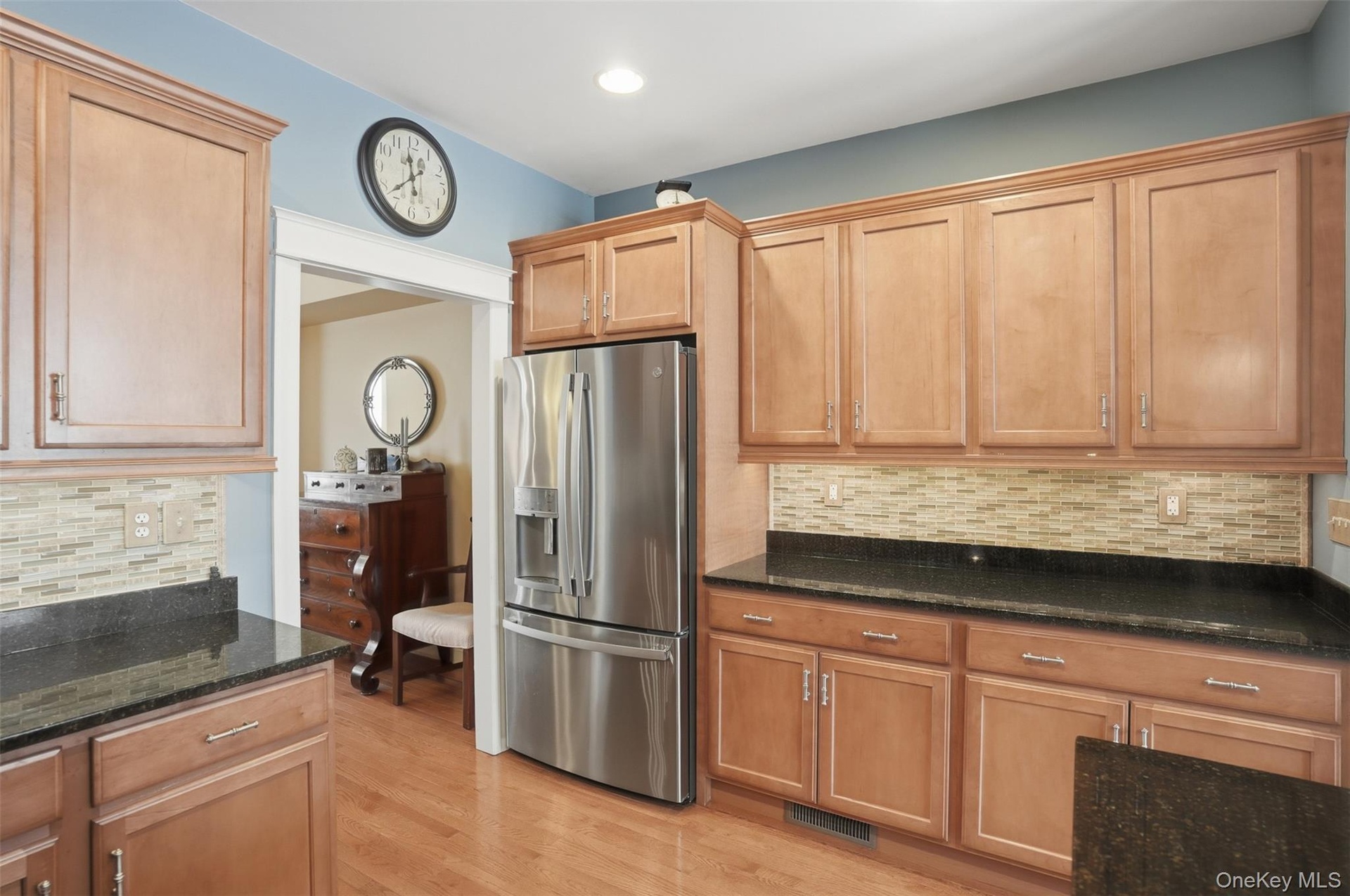 Kitchen is fully equipt with sleek stainless steel appliances