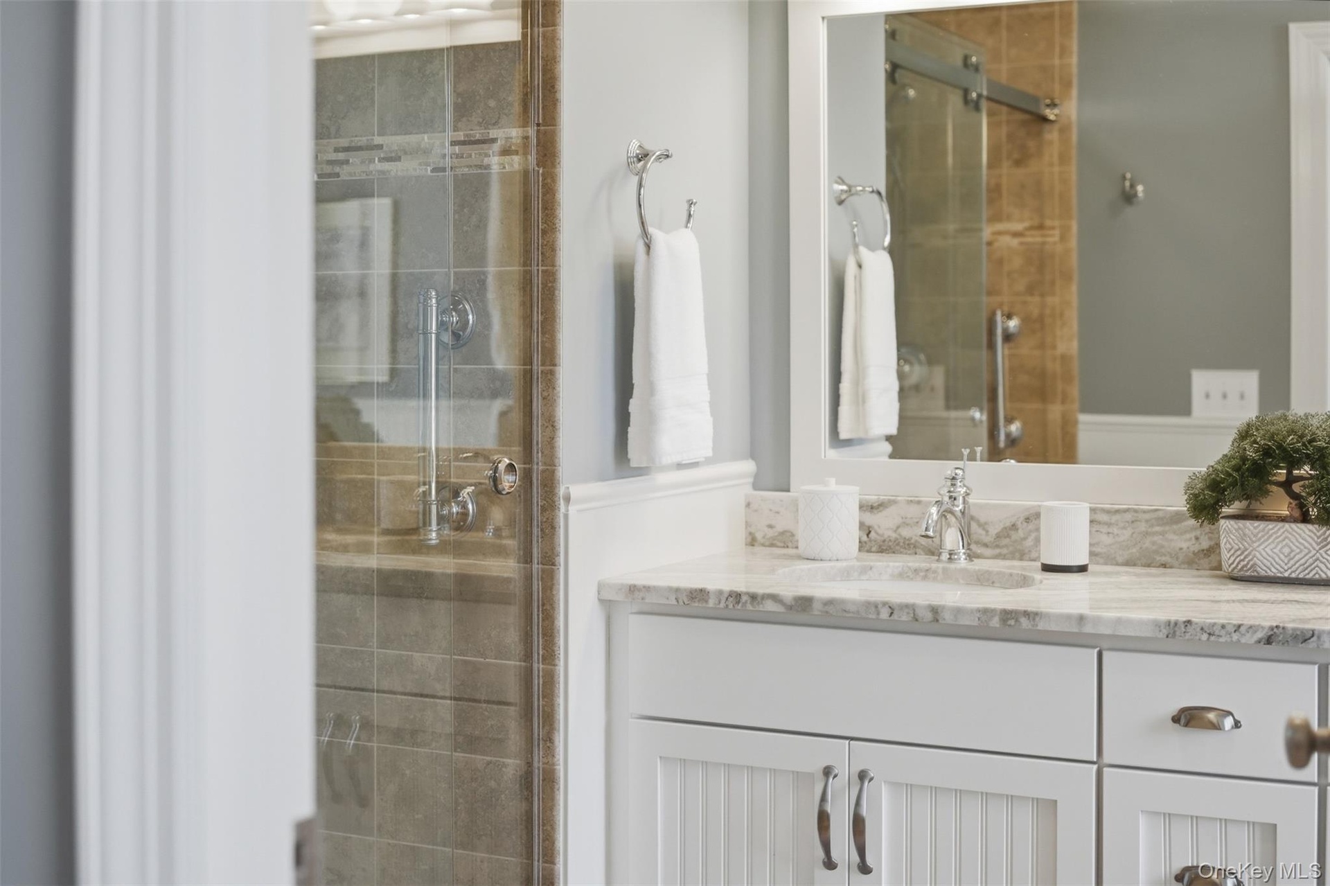 Double vanity with stunning cabinetry