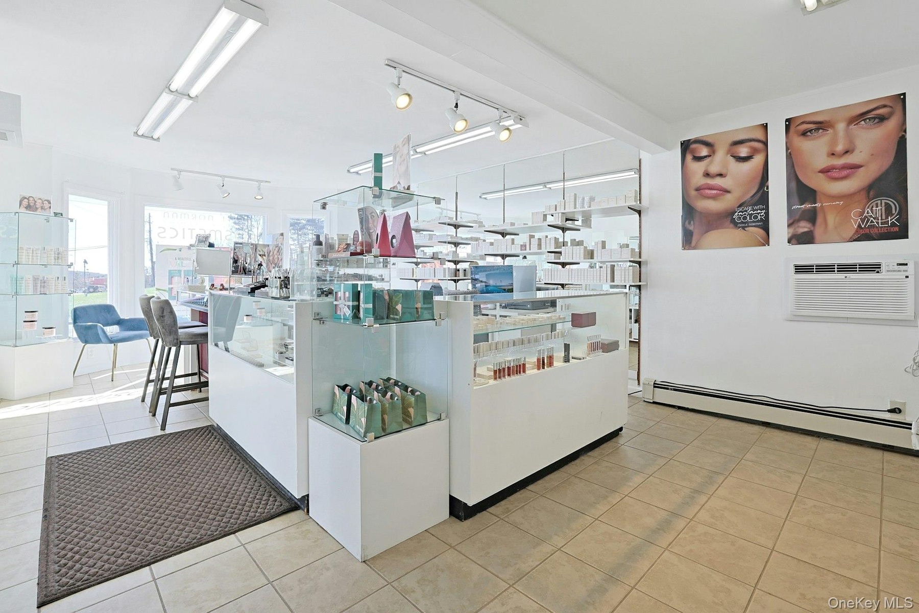 Inside the retail space.