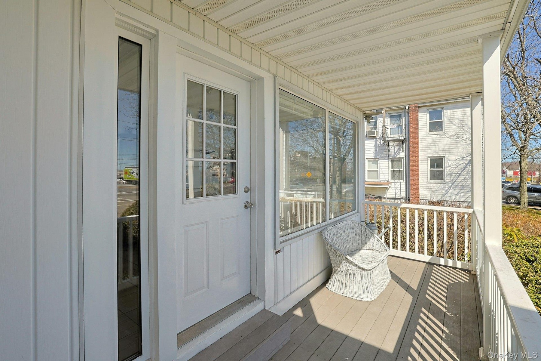 This entry door leads to additional space that's part of Merle Norman.