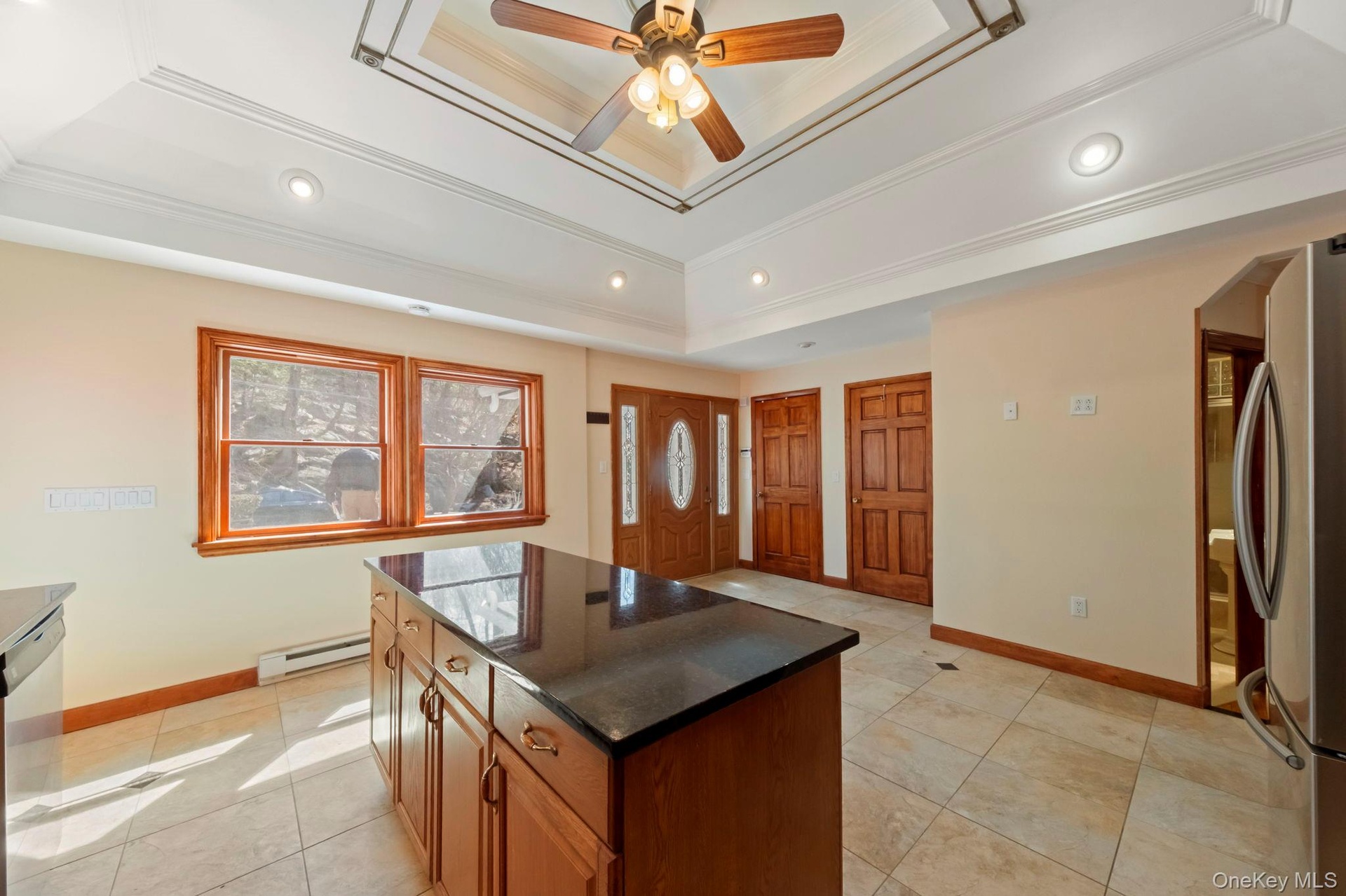Kitchen Front Door Showing 2 Large Closets