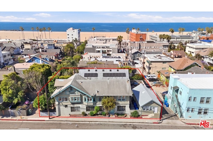 Aerial view facing ocean