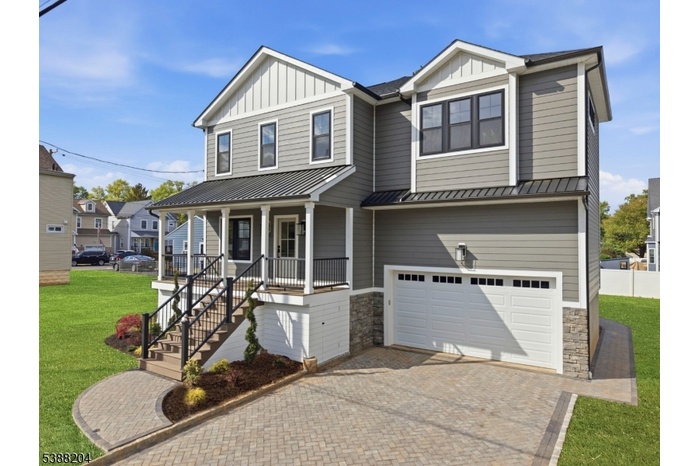 2 car garage & paver driveway