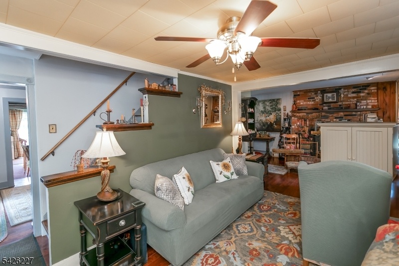 Living Room View w/ staircase