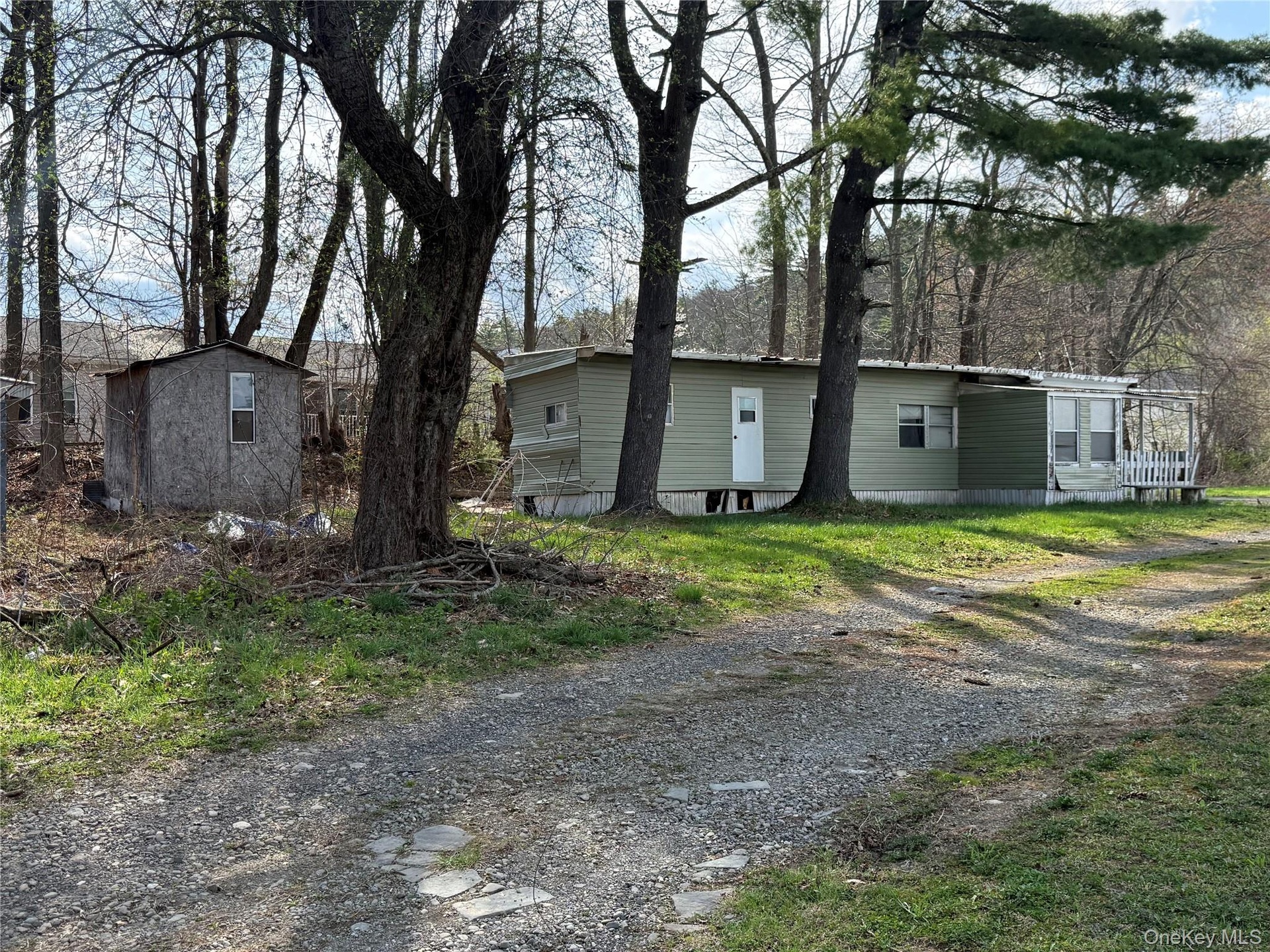 Mobile home 1 with shed