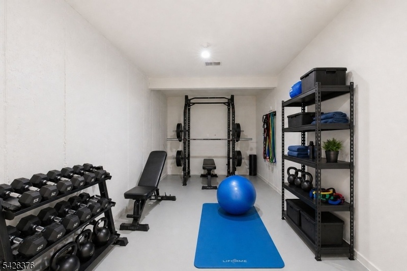 Virtually staged lower level