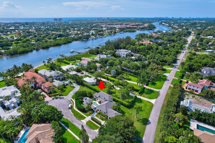 Aerial View of Intracoastal Waterway (ICW) and Beach Proximity / Commodore's Pocket / Neighboring Estates / Palmwood Road