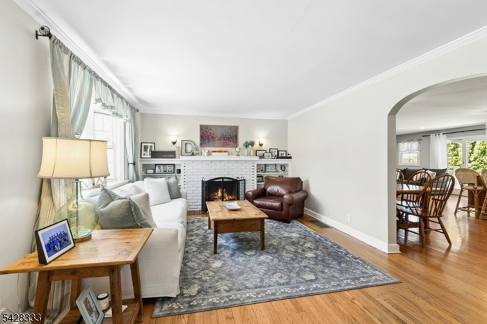 Living room with fire place