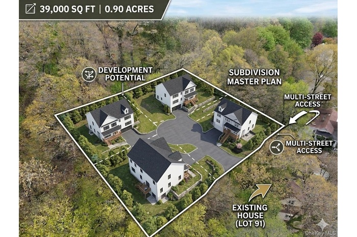 Conceptual site plan showing potential layout of Lots 91–94