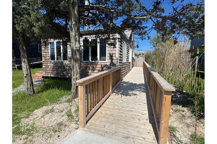 View of wooden deck