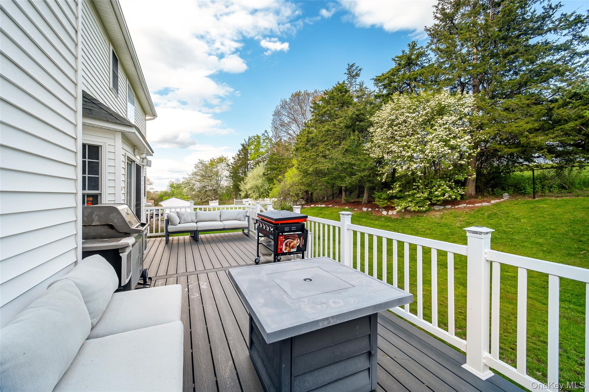 Large back deck with plenty of room for entertaining