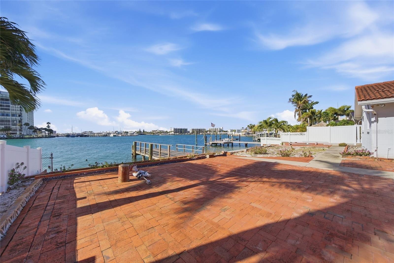 Another view of the Intracoastal and dock from the rear patio.