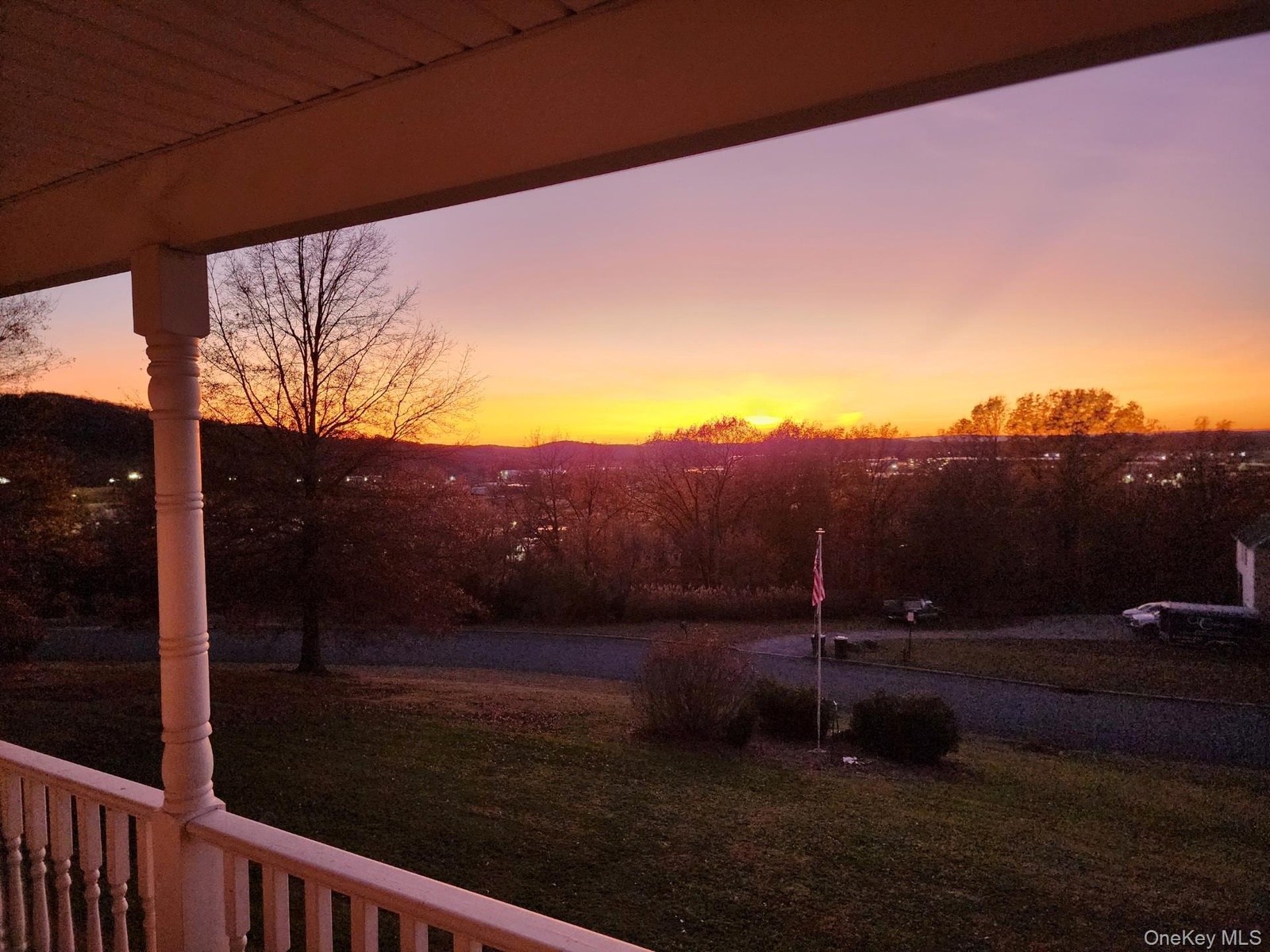 Front porch sunset