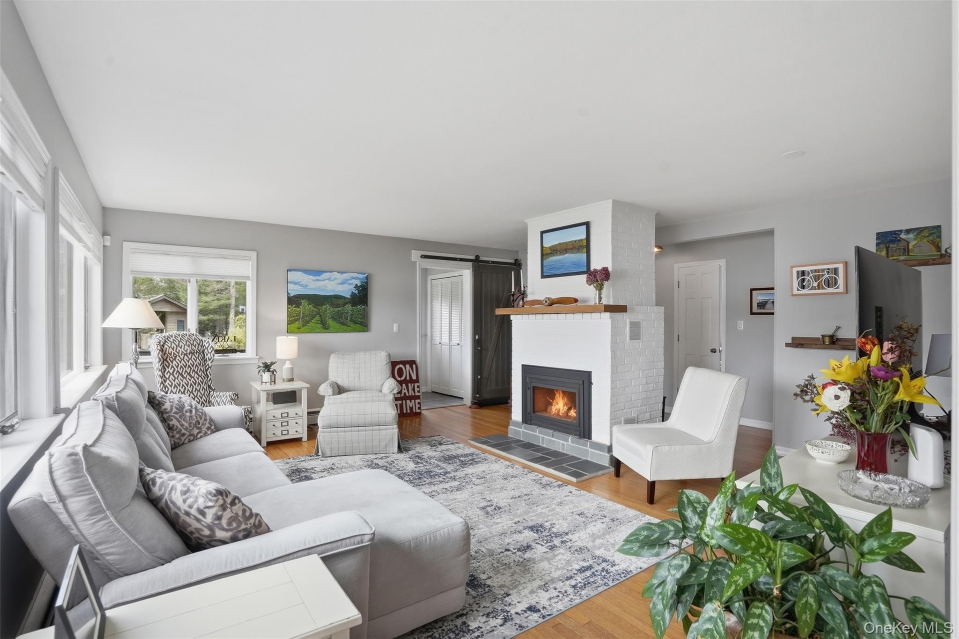 Cozy up by the fireplace,