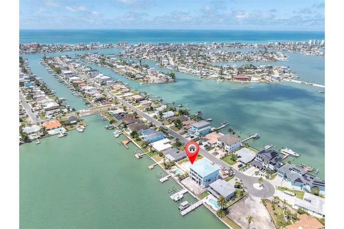Aeriel view of Madeira Beach